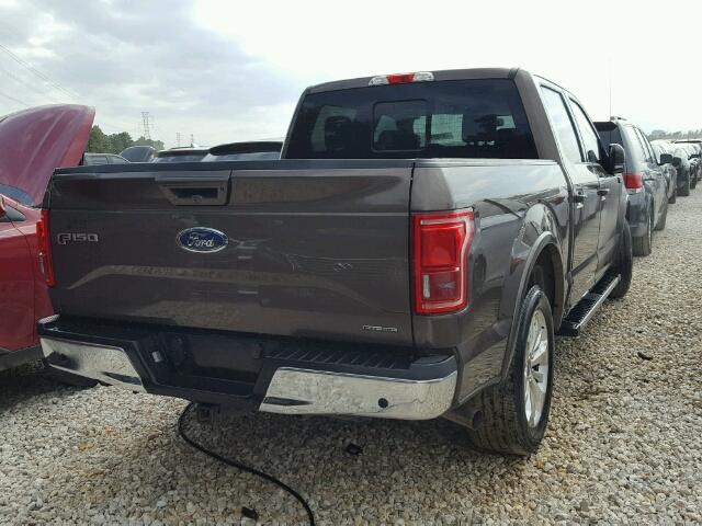 1FTEW1CF6FKD66617 - 2015 FORD F150 BROWN photo 4