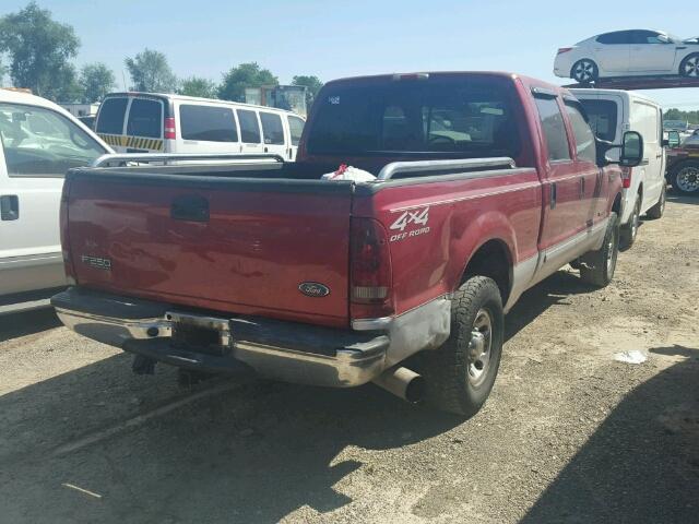 3FTNW21F02MA11843 - 2002 FORD F250 SUPER MAROON photo 4