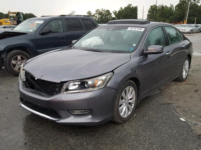 1HGCR2F88DA016489 - 2013 HONDA ACCORD EXL GRAY photo 2