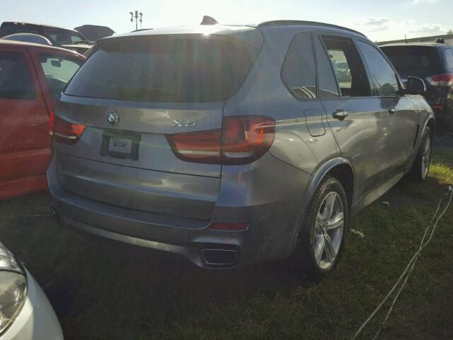 5UXKR0C55F0P12615 - 2015 BMW X5 GRAY photo 4