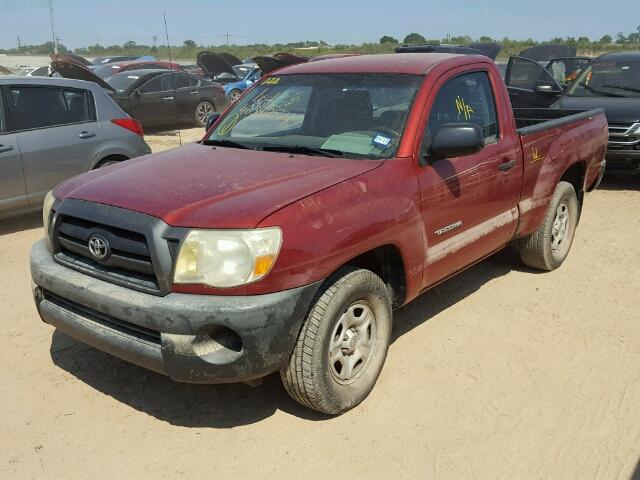 5TENX22N26Z179365 - 2006 TOYOTA TACOMA RED photo 2