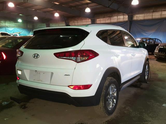 KM8J3CA46HU432901 - 2017 HYUNDAI TUCSON LIM WHITE photo 4