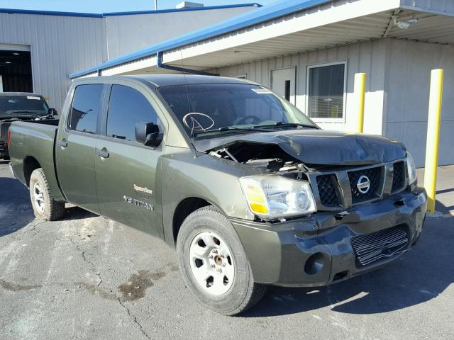 1N6AA07A25N507912 - 2005 NISSAN TITAN XE GREEN photo 1