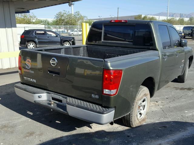 1N6AA07A25N507912 - 2005 NISSAN TITAN XE GREEN photo 4