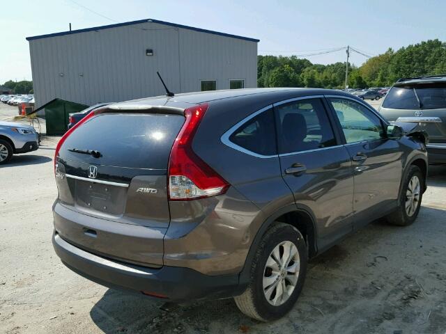 2HKRM4H58EH693753 - 2014 HONDA CR-V EX GRAY photo 4