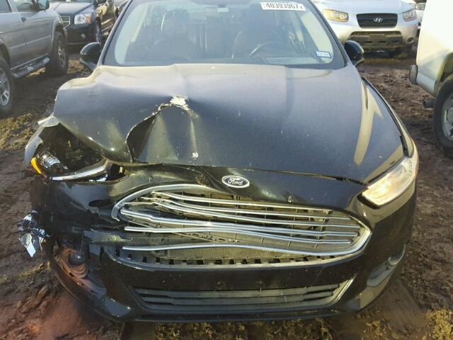 3FA6P0H97DR346132 - 2013 FORD FUSION SE BLACK photo 7