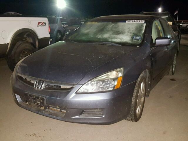 1HGCM66557A088962 - 2007 HONDA ACCORD EX BLUE photo 2