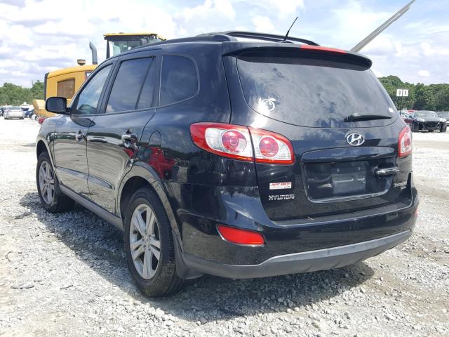 5NMSK3AB2AH384143 - 2010 HYUNDAI SANTA FE L BLACK photo 3