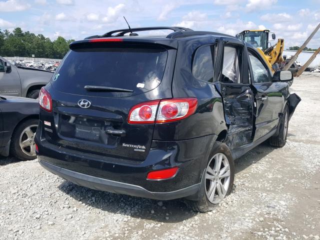 5NMSK3AB2AH384143 - 2010 HYUNDAI SANTA FE L BLACK photo 4