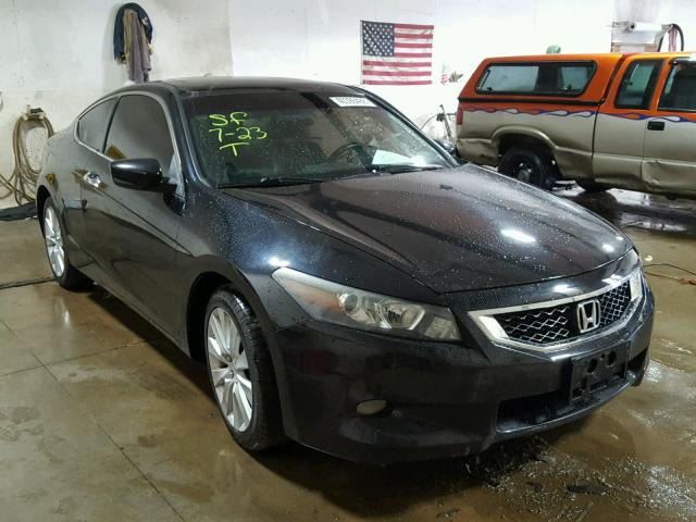 1HGCS22848A011192 - 2008 HONDA ACCORD EXL BLACK photo 1