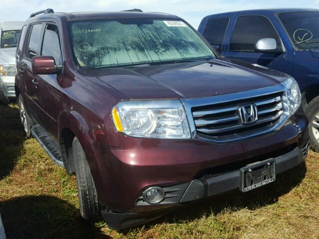 5FNYF3H73EB025116 - 2014 HONDA PILOT BURGUNDY photo 1