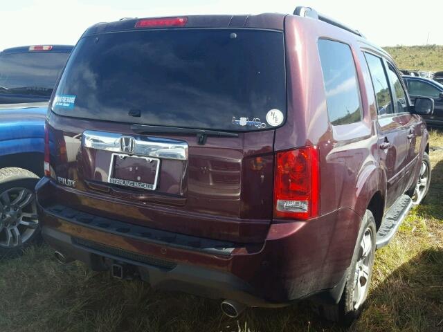 5FNYF3H73EB025116 - 2014 HONDA PILOT BURGUNDY photo 4