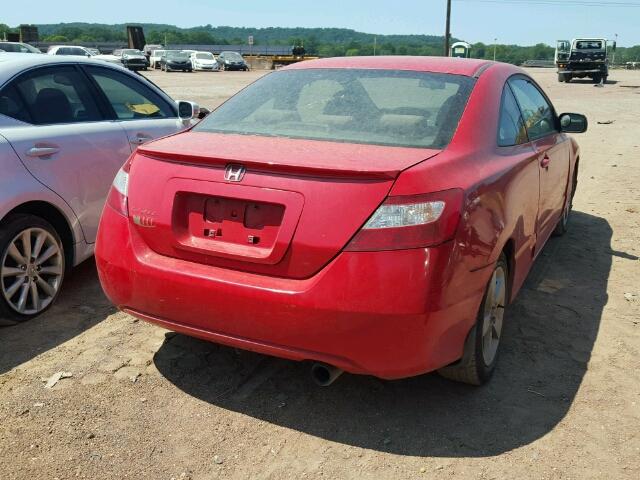 2HGFG12886H542287 - 2006 HONDA CIVIC EX RED photo 4