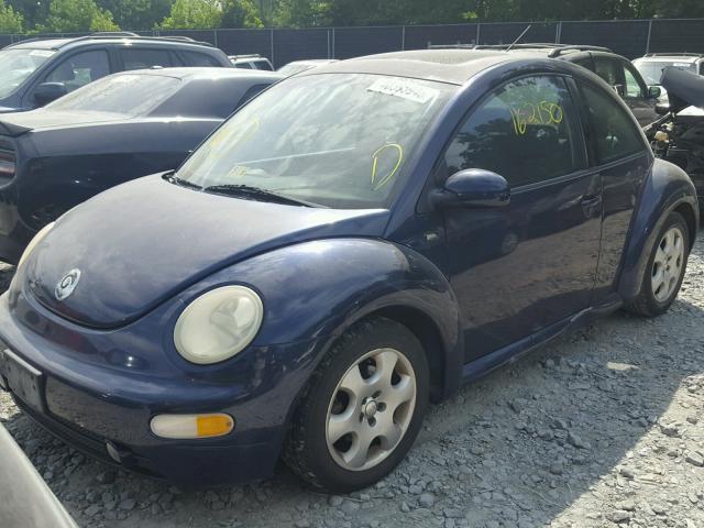 3VWCK21C32M451304 - 2002 VOLKSWAGEN NEW BEETLE 蓝色 照片 2