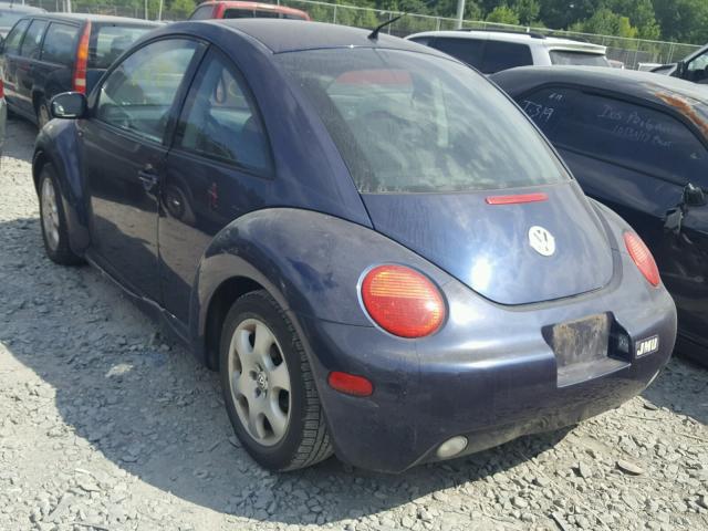 3VWCK21C32M451304 - 2002 VOLKSWAGEN NEW BEETLE 蓝色 照片 3