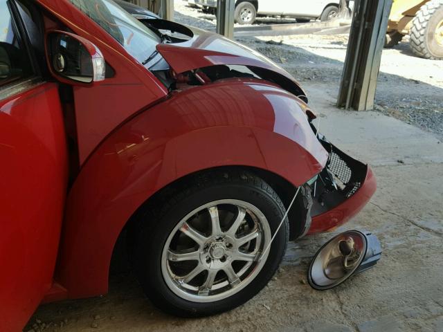 3VWRF31Y99M408936 - 2009 VOLKSWAGEN NEW BEETLE RED photo 9