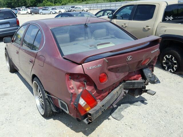 JT8BH68X7W0001563 - 1998 LEXUS GS 400 RED photo 3