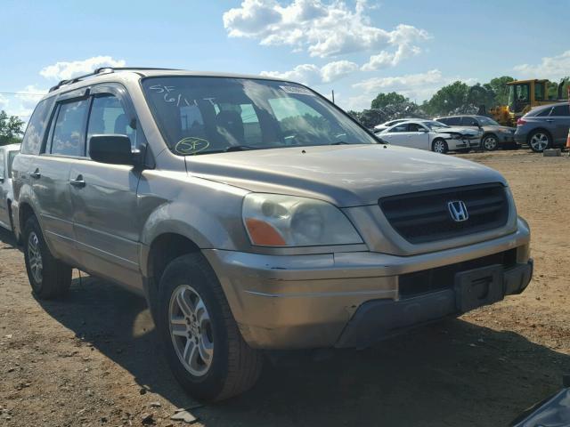 2HKYF18165H541004 - 2005 HONDA PILOT LX GOLD photo 1