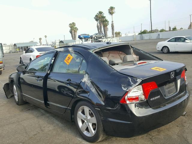 2HGFA16978H350804 - 2008 HONDA CIVIC EXL 黑色 照片 3