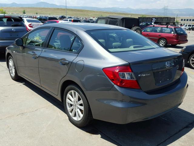 2HGFB2F90CH556851 - 2012 HONDA CIVIC EXL GRAY photo 3