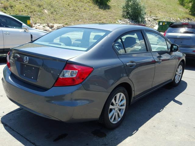 2HGFB2F90CH556851 - 2012 HONDA CIVIC EXL GRAY photo 4