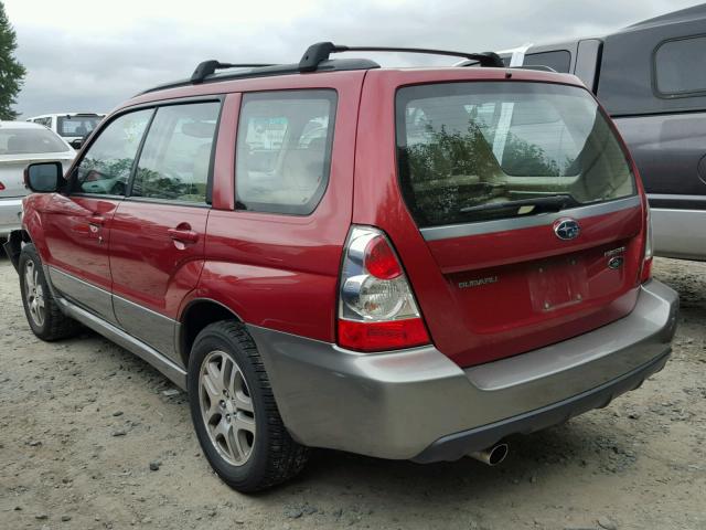 JF1SG67696H741670 - 2006 SUBARU FORESTER 2 RED photo 3