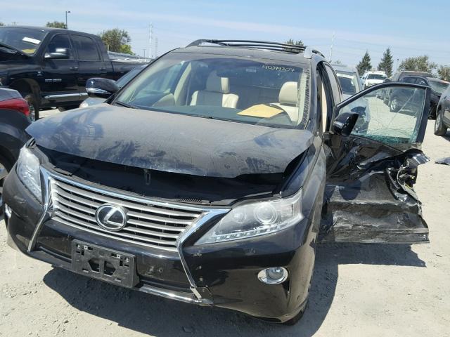 JTJZK1BA3D2008422 - 2013 LEXUS RX 350 BLACK photo 2