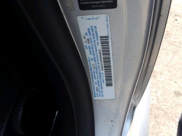 3VWCK21C83M428201 - 2003 VOLKSWAGEN NEW BEETLE 银色 照片 10