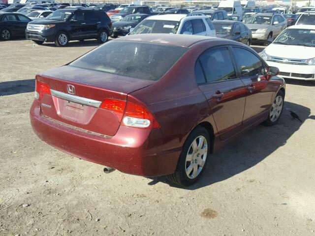 2HGFA1F52AH519968 - 2010 HONDA CIVIC LX RED photo 4