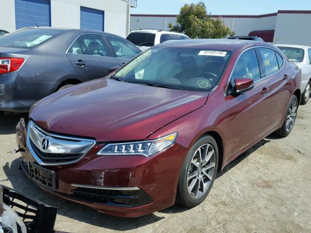 19UUB2F3XGA008282 - 2016 ACURA TLX BURGUNDY photo 2