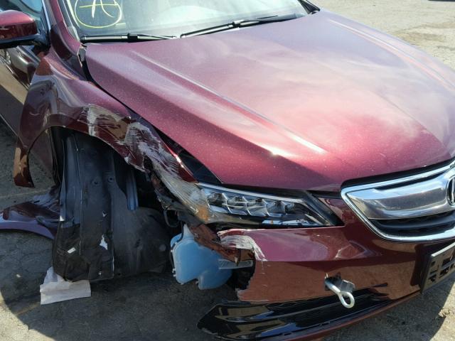 19UUB2F3XGA008282 - 2016 ACURA TLX BURGUNDY photo 9