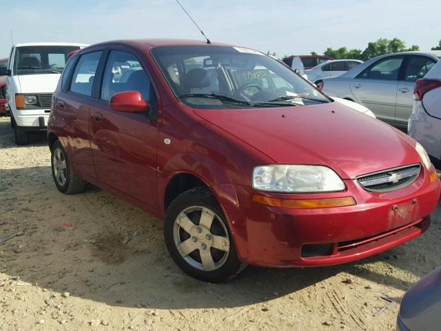 KL1TD66607B717276 - 2007 CHEVROLET AVEO BASE Կարմիր լուսանկար 1