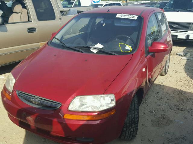 KL1TD66607B717276 - 2007 CHEVROLET AVEO BASE Կարմիր լուսանկար 2