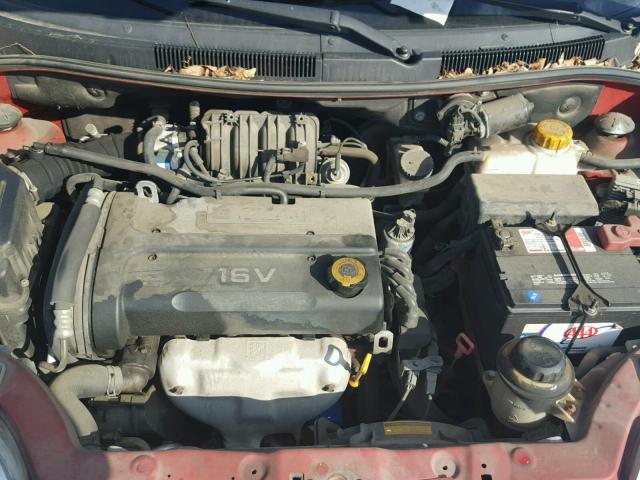 KL1TD66607B717276 - 2007 CHEVROLET AVEO BASE Կարմիր լուսանկար 7