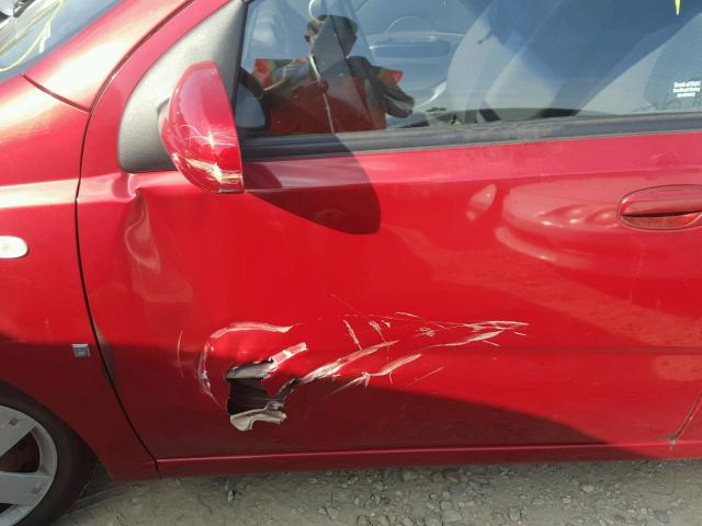 KL1TD66607B717276 - 2007 CHEVROLET AVEO BASE Կարմիր լուսանկար 9