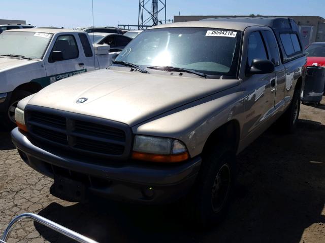 1B7GG12X42S526116 - 2002 DODGE DAKOTA BAS TAN photo 2