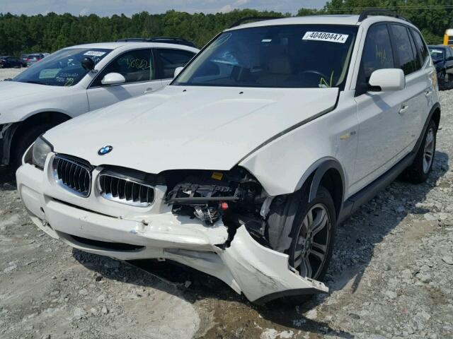 WBXPA93446WG81466 - 2006 BMW X3 WHITE photo 2