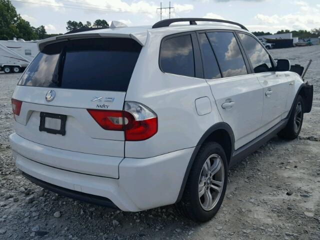 WBXPA93446WG81466 - 2006 BMW X3 WHITE photo 4