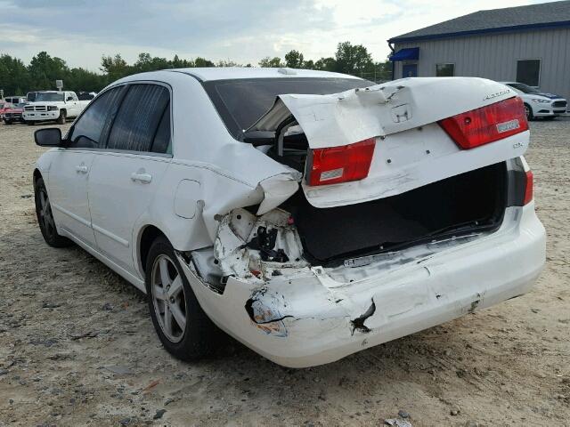 1HGCM56855A078417 - 2005 HONDA ACCORD EX WHITE photo 3