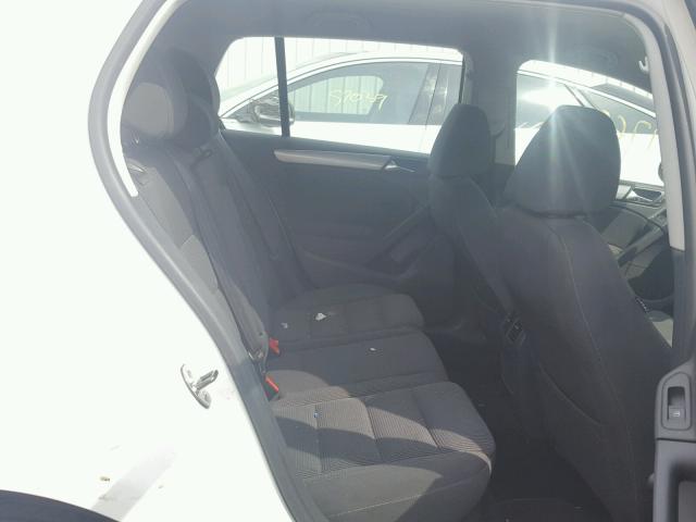 WVWNM7AJ2DW040190 - 2013 VOLKSWAGEN GOLF WHITE photo 6