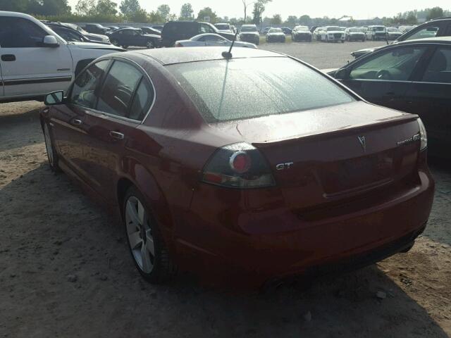 6G2EC57Y49L202137 - 2009 PONTIAC G8 GT BURGUNDY photo 3