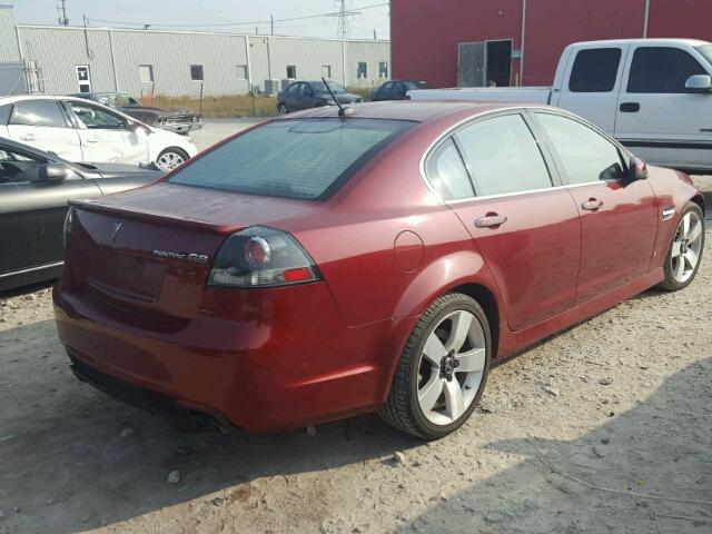 6G2EC57Y49L202137 - 2009 PONTIAC G8 GT BURGUNDY photo 4