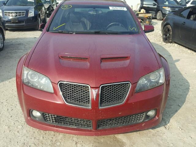 6G2EC57Y49L202137 - 2009 PONTIAC G8 GT BURGUNDY photo 9