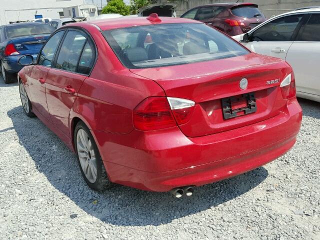 WBAVB13526PT23881 - 2006 BMW 325 RED photo 3