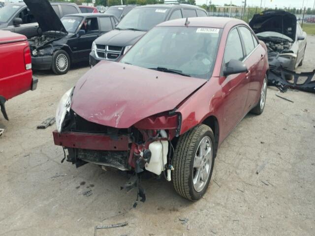 1G2ZH57N784218167 - 2008 PONTIAC G6 RED photo 2