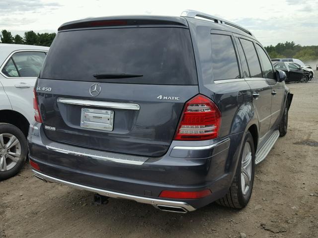 4JGBF7BE9AA557117 - 2010 MERCEDES-BENZ GL 450 4MA GRAY photo 4