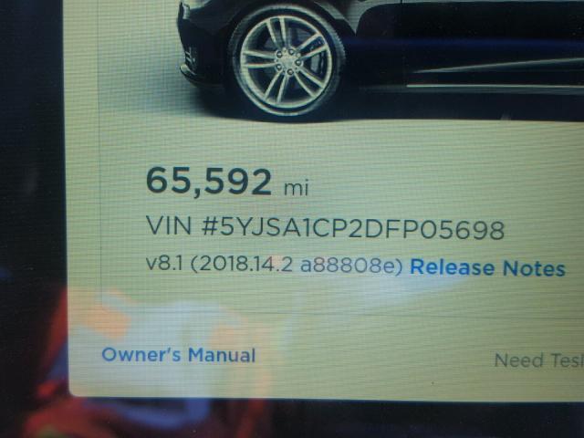 5YJSA1CP2DFP05698 - 2013 TESLA MODEL S BLACK photo 8