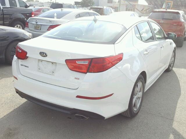 5XXGM4A79EG280397 - 2014 KIA OPTIMA LX WHITE photo 4