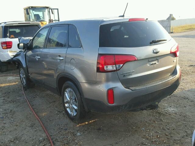 5XYKTCA62EG467507 - 2014 KIA SORENTO GRAY photo 3