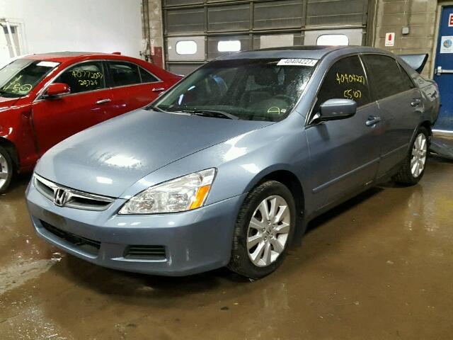 1HGCM66537A035287 - 2007 HONDA ACCORD BLUE photo 2